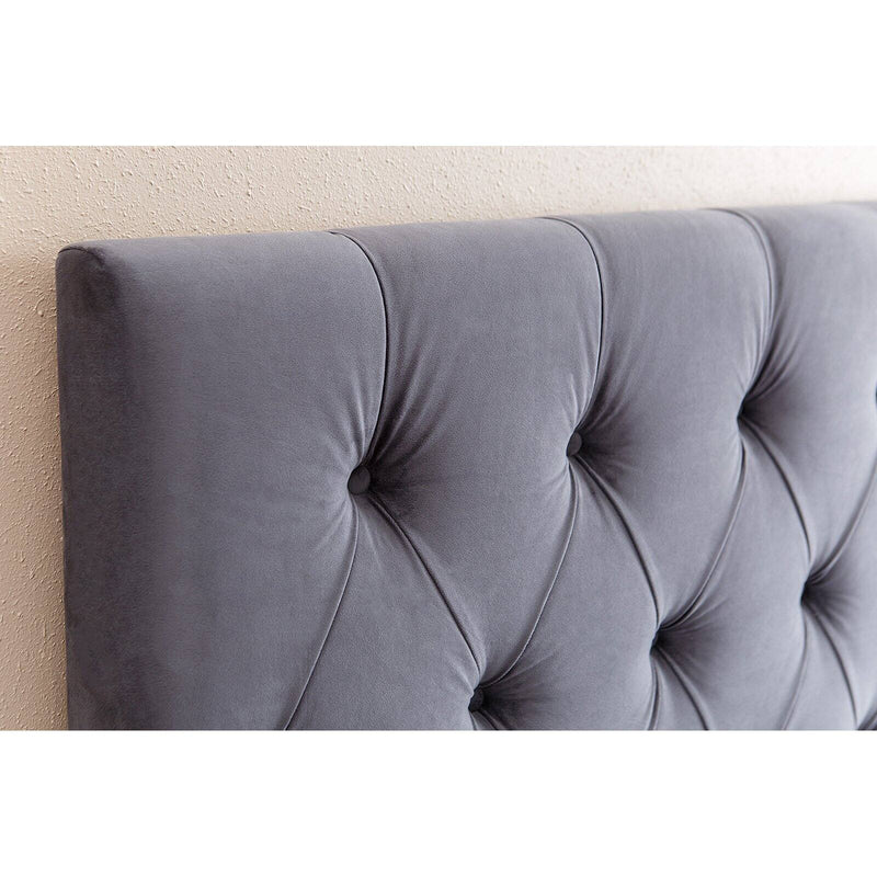 Abbyson Connie Velvet Upholstered Headboard - Full/Queen Charcoal