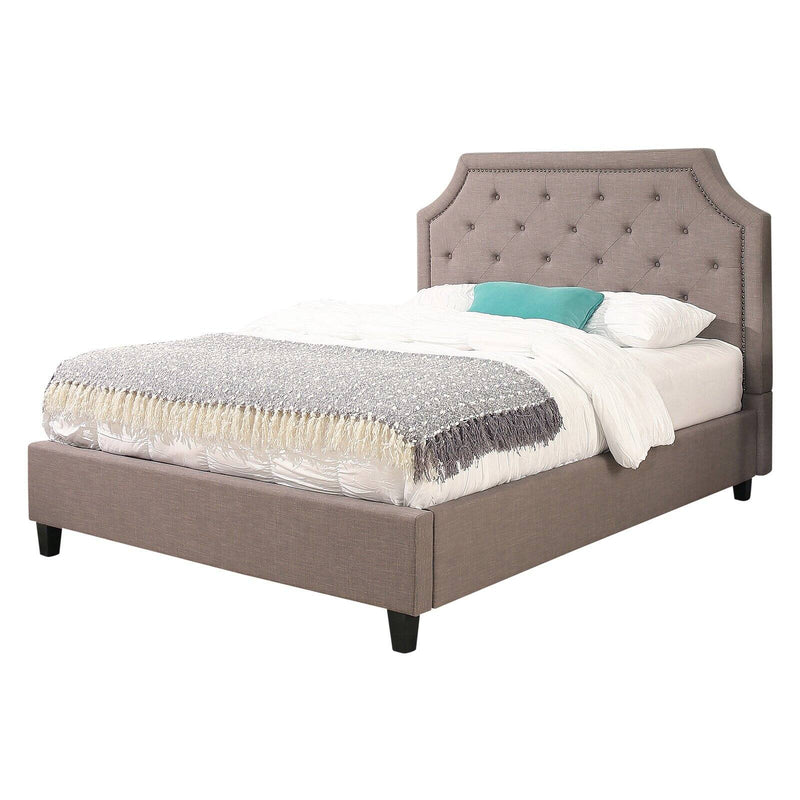 Abbyson GlenLeonard Nailhead Upholstered Platform Bed