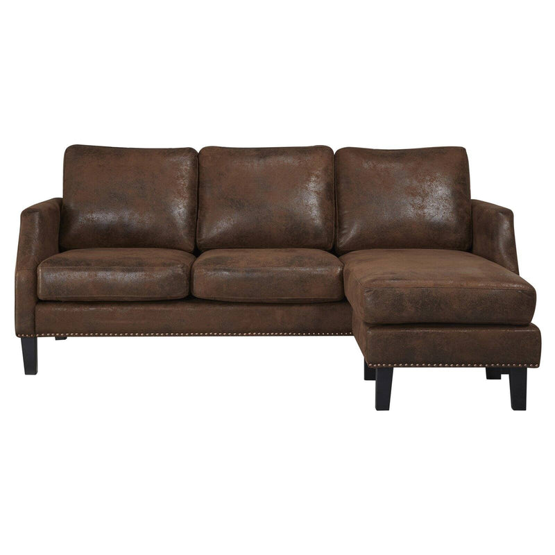 Abbyson Franklin Reversible Sectional Brown