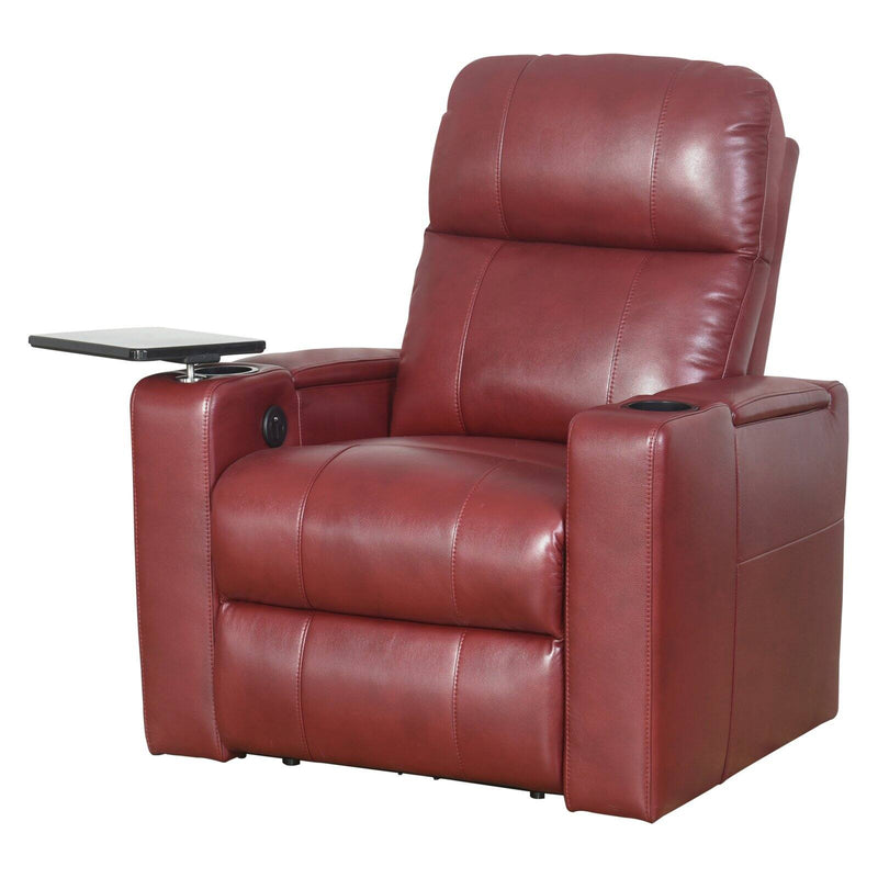 Abbyson Sage Power Leather Recliner Red