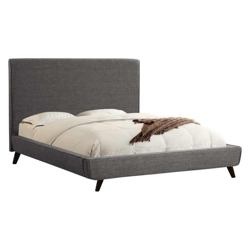 Abbyson Terrance Charcoal Grey Upholstered Platform Bed Charcoal Gray