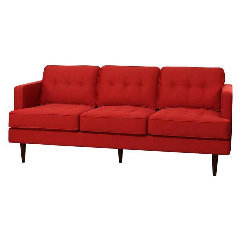 Abbyson Danya Century Tufted Sofa Ivory Red