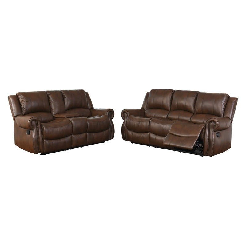 Abbyson Living Kanan Reclining Leather Sofa Set