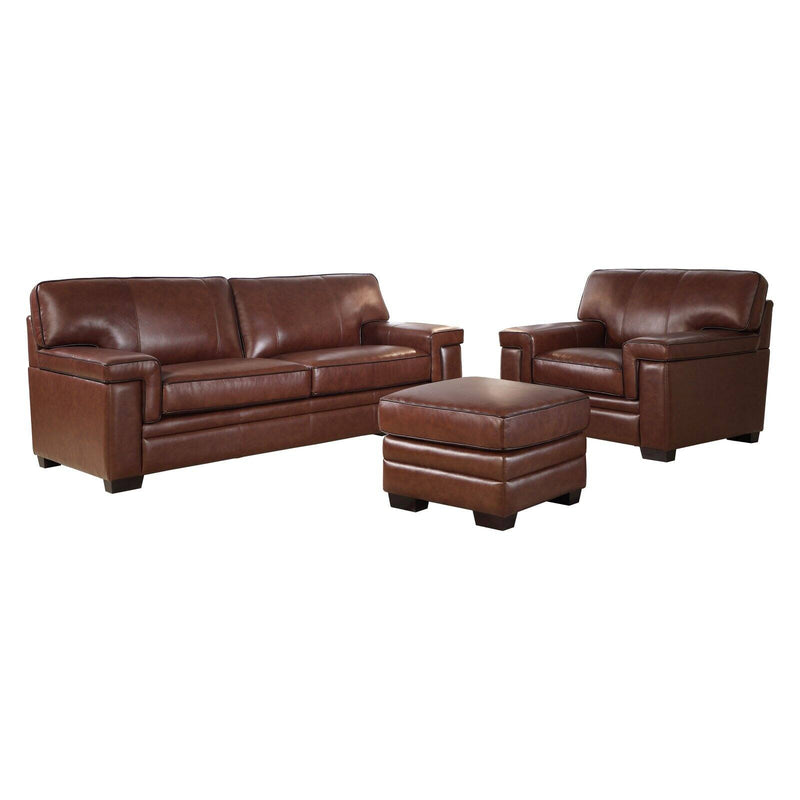 Abbyson Living Audrey Top Grain Leather Sofa Set