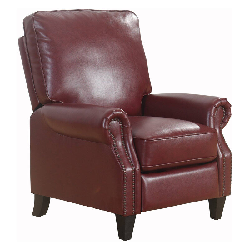 Abbyson Living Holly Leather Pushback Recliner Red