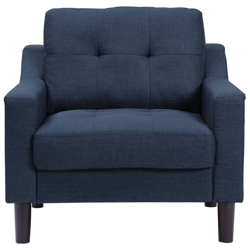 Abbyson Living Parker Fabric Armchair Navy Blue