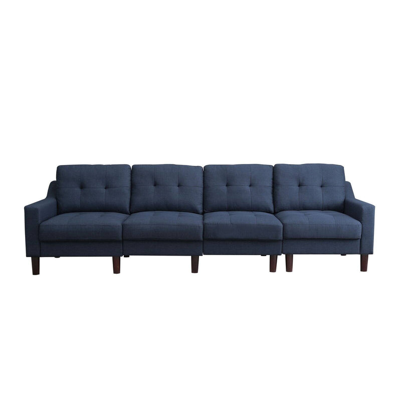 Abbyson Living Parker Fabric King Sofa Navy Blue