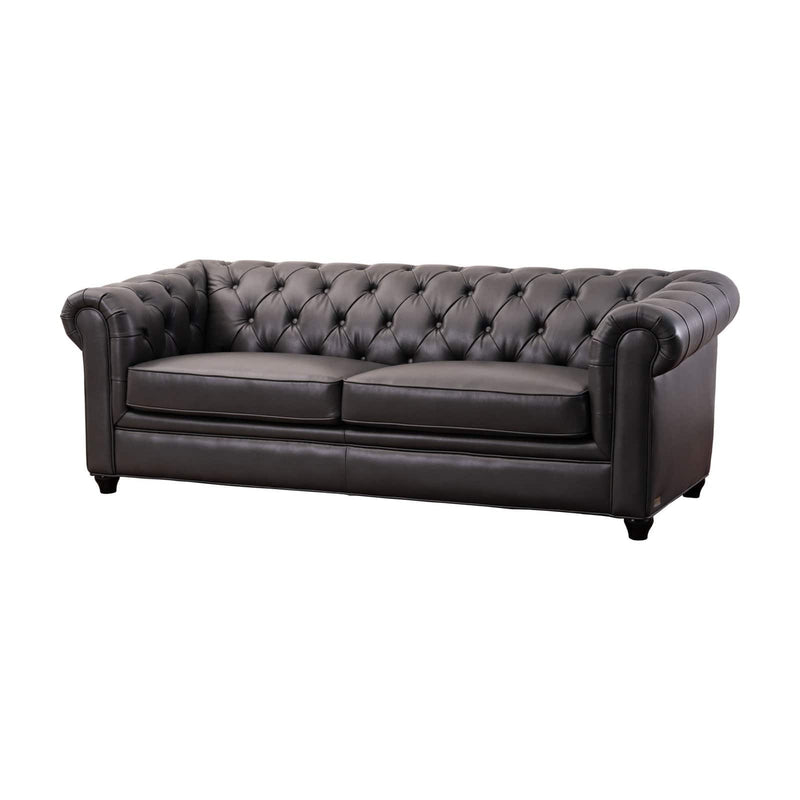 Abbyson Richmond Tufted Chesterfield Sofa Gray