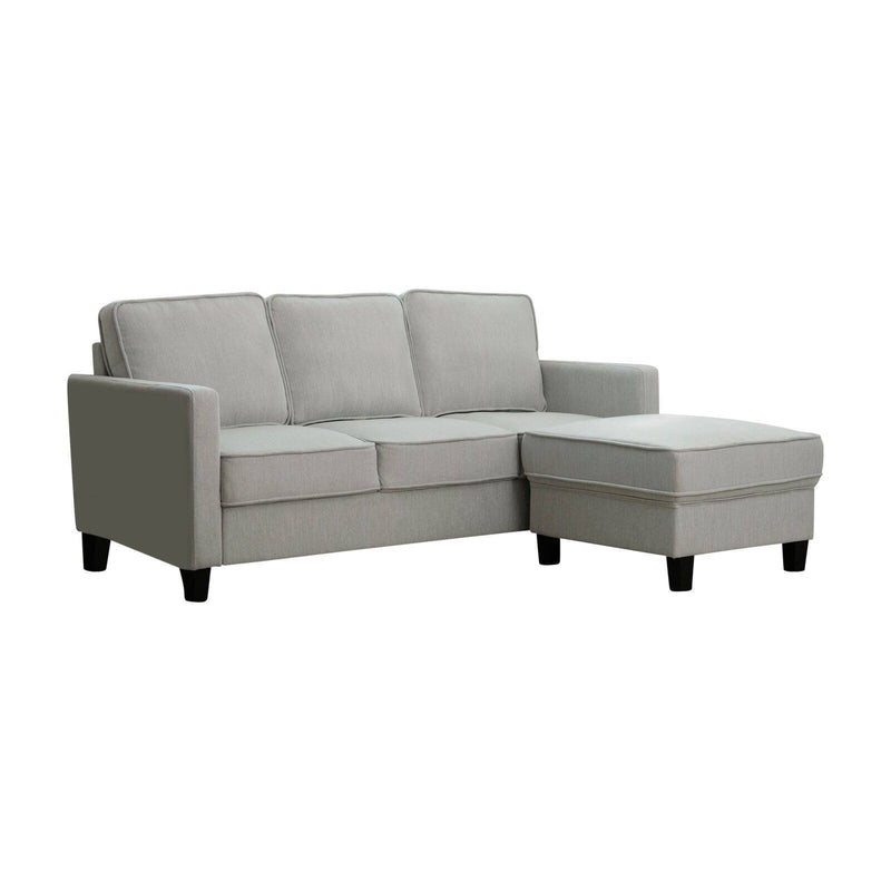 Abbyson Kodiak Fabric Sofa and Ottoman Set Gray