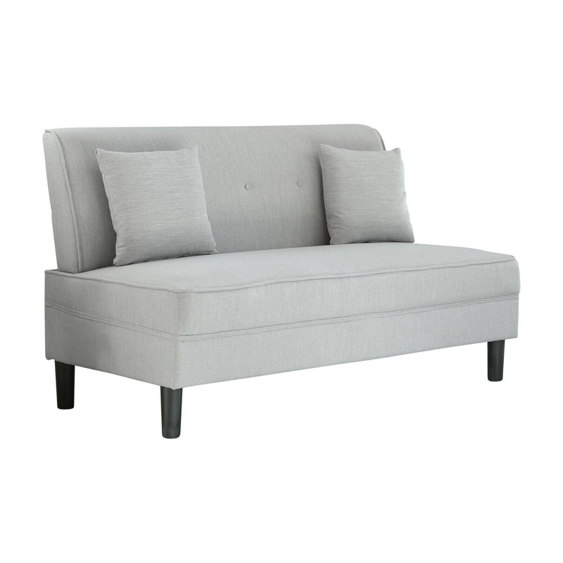 Abbyson Hansen Fabric Armless Sofa Gray