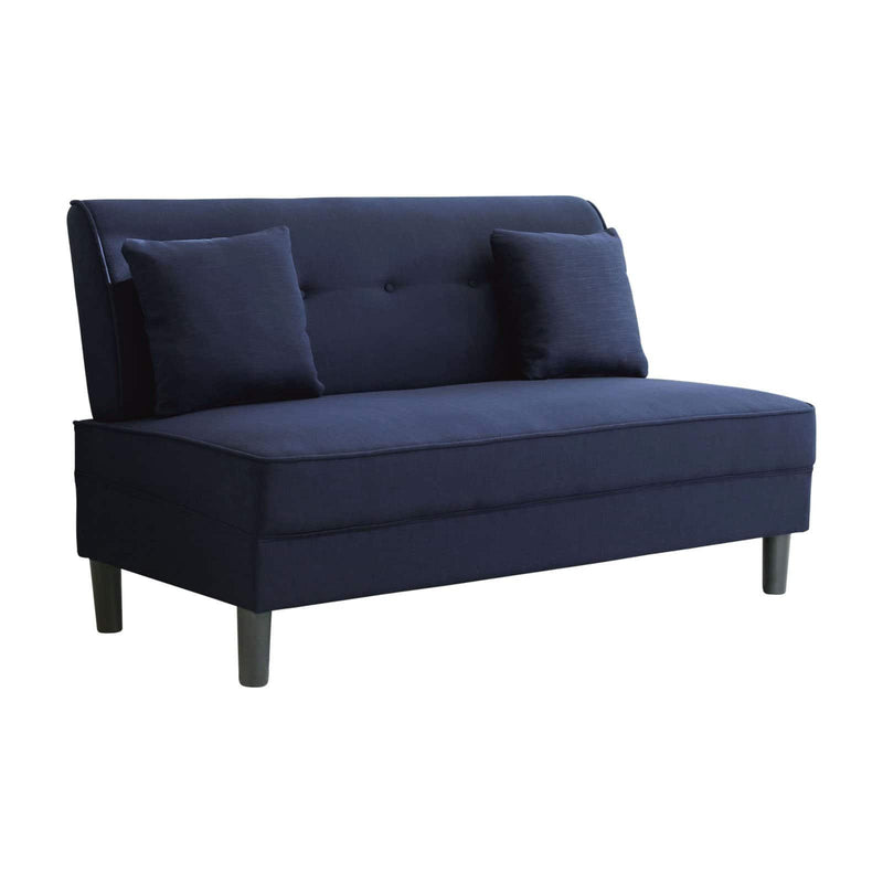 Abbyson Hansen Fabric Armless Sofa Navy