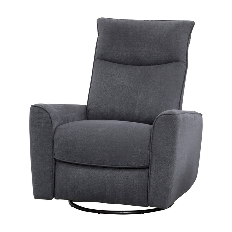 Abbyson Kara Fabric Swivel Recliner Charcoal