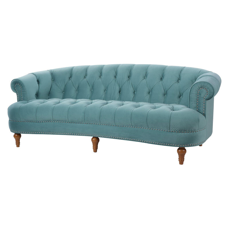 Jennifer Taylor Home La Rosa Tufted Sofa Arctic Blue