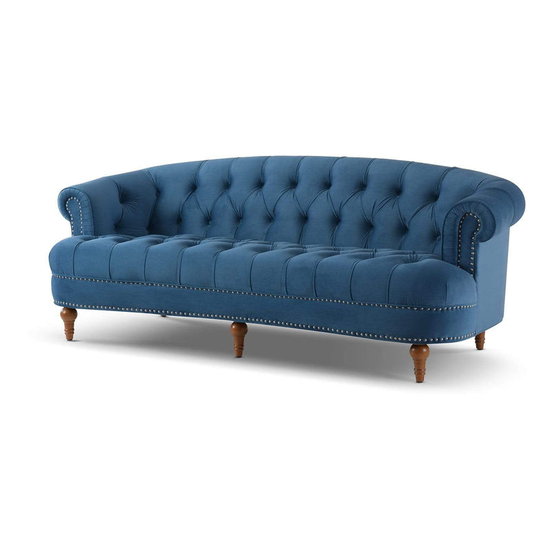 Jennifer Taylor Home La Rosa Tufted Sofa Satin Teal