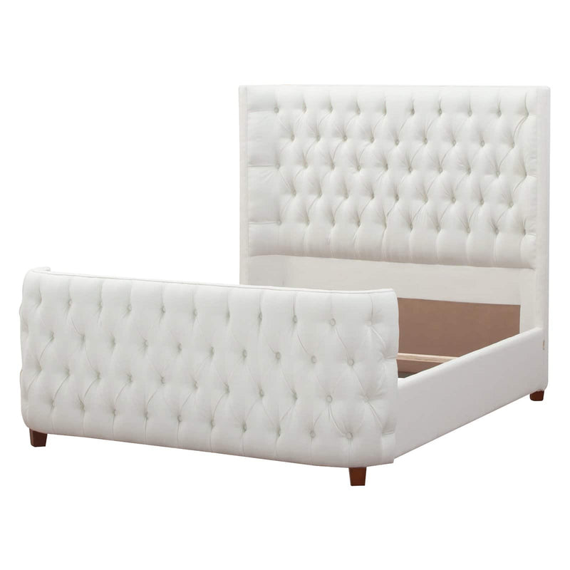 Jennifer Taylor Home Brooklyn Tufted Low Profile Bed Star White