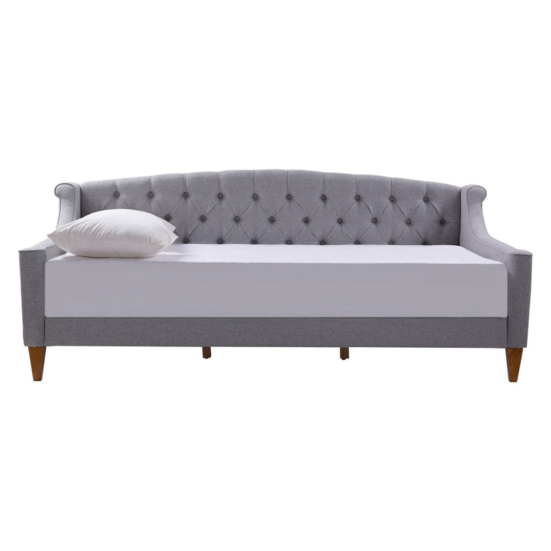 Jennifer Taylor Home Lucy Polyester Upholstered Daybed Light Gray