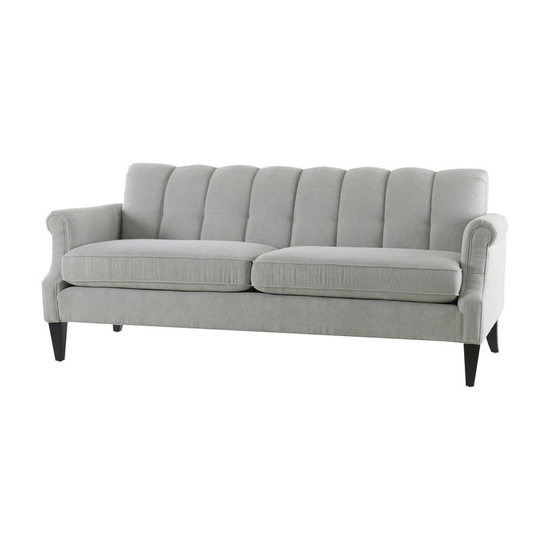 Jennifer Taylor Home Giotto Channel Tufted Sofa with Rolled Arms Mineral Grey