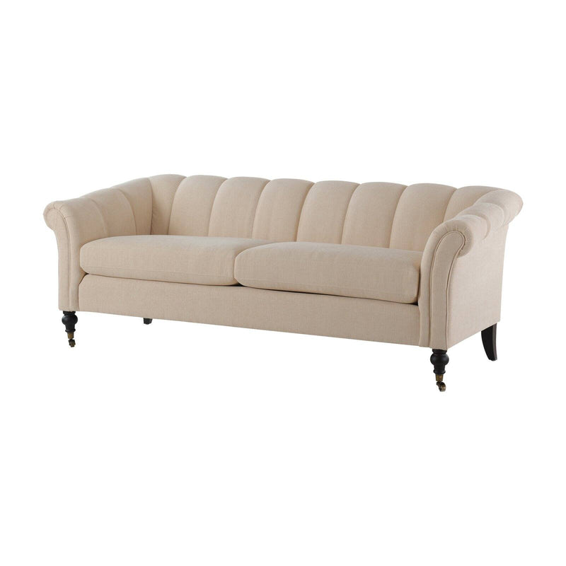 Jennifer Taylor Home Julia Flared Arm Sofa with Casters Creme Brulee