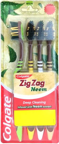 Colgate ZigZag Neem Medium Toothbrush